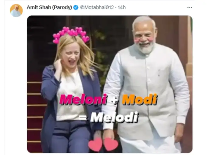 मेलोनी + मोदी = मेलोडी