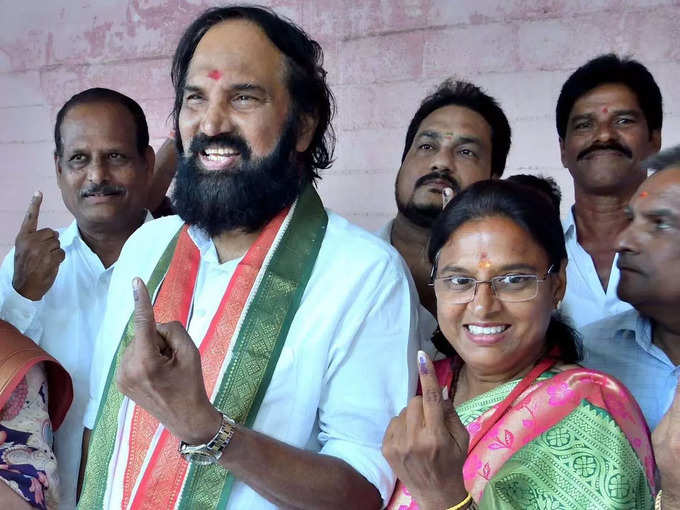 Telangana Election Result: हुजूरनगर में उत्तम कुमार आगे
