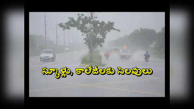 Michaung Cyclone : సోమ, మంగళవారం స్కూళ్లు, కాలేజీలకు సెలవులు.. ఈ జిల్లాల కలెక్టర్లు ఆదేశాలు జారీ