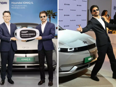 शाहरुख खानची नवीन राइड Hyundai Ioniq 5, कंपनीने या इलेक्ट्रिक SUV चे 1100 वे युनिट केले डिलिव्हर
