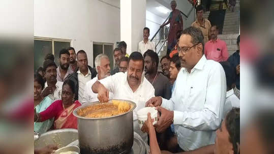 Chennai rains: புயலால் பாதிக்கப்பட்ட மக்களுக்கு உணவு வழங்கிய அமைச்சர்கள்..!