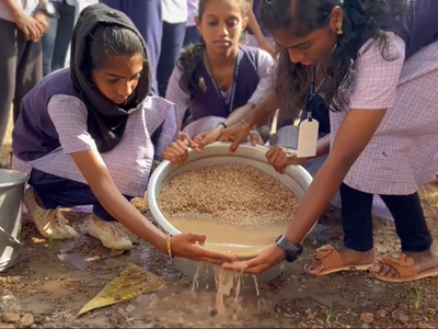 Palot NSS Highschool Students: സ്വന്തമായി വിതച്ച് കൊയ്ത അരികൊണ്ട് സദ്യ; താരങ്ങളായി പാലോട് എൻഎസ്എസ് ഹൈസ്‌കൂളിലെ കുട്ടികൾ