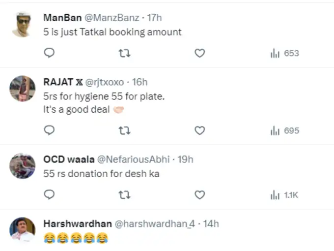 5 रुपये सिर्फ तत्काल बुकिंग अमाउंट है भाई!