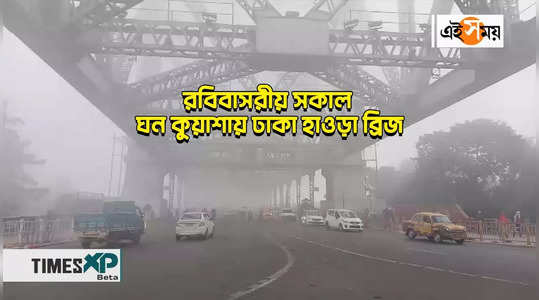 dense fog in howrah trains are running slow watch video