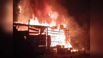 लखनऊ की पुरनिया मंडी में भीषण आग, फर्नीचर और अन्य सामान जलकर खाक