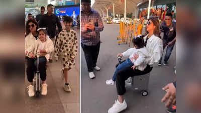 शिल्पा शेट्टी एयरपोर्ट पर बेटी को गोद में लेकर सूटकेस पर बैठकर कार तक पहुंचीं, लोग बार-बार देख रहे ये वीडियो