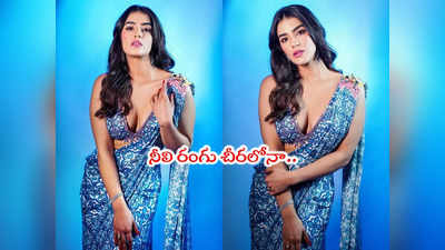 Kavya Thapar: చీరలో ఇచ్చిపడేసిన ఈగల్ బ్యూటీ.. కావ్య థాపర్ కొత్త క్లిక్స్ 