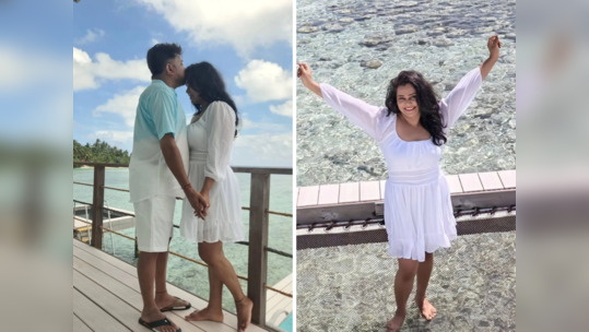 क्युट ड्रेसमध्ये ‘महाराष्ट्राची हास्यजत्रा’फेम अभिनेत्रीचं पतीसोबत मालदीवमध्ये फोटोशूट, Kiss करत शेअर केले फोटो 