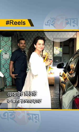 bollywood actress kangana ranaut spotted wearing white outfit watch video