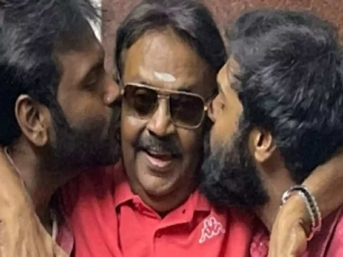 vijayakanth sons kiss