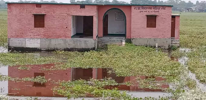 Sitamarhi School Flood water.