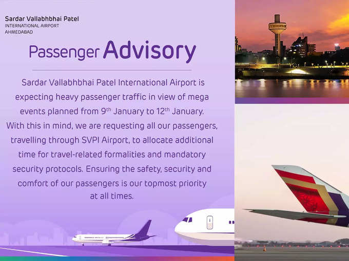 Ahmedabad Airport Passenger Advisory