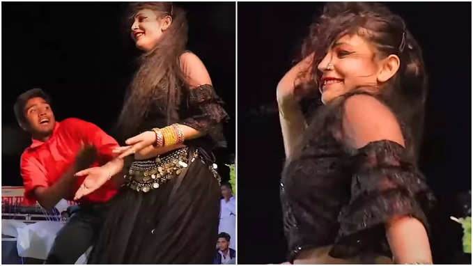 Gori Nagori Dance: हथुणा के बाबा रामदेव जी मेले में झूमकर नाच रही थीं गोरी नागोरी, स्‍टेज पर लड़के ने दे दी टक्‍कर