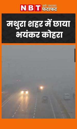 low visibility on roads in mathura city due to dense fog during cold weather video