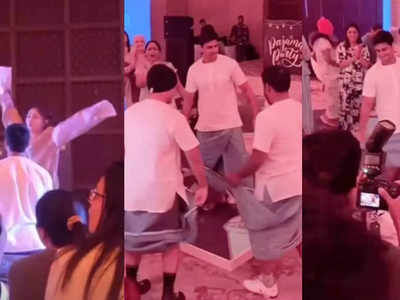 आमिर खानच्या जावयाचा आणखी एक हटके लूक; पजामा पार्टीमध्ये नुपूर शिखरेचा लुंगी डान्स
