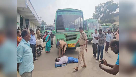 பஸ் ஊழியர்கள் ஸ்டிரைக்: காஞ்சியில் பேருந்து முன்பு படுத்து போராட்டம்!