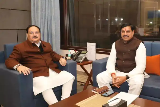 मध्य प्रदेश के मुख्यमंत्री मोहन यादव ने दिल्ली में भाजपा अध्यक्ष जे.पी. नड्डा से मुलाकात की।