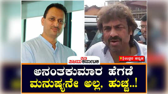 minister madhu bangarappa lashed out at ananth kumar hegde as a madman and not a human being 