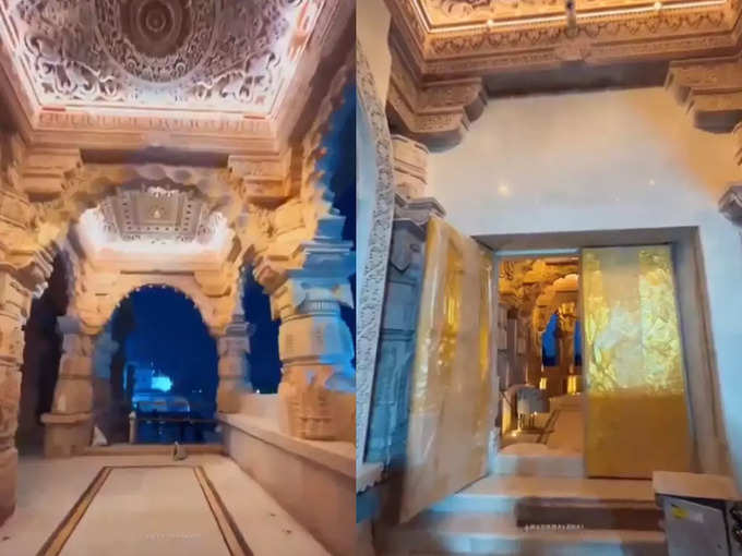 राम मंदिर के अंदर मन मोह लेने वाला नजारा