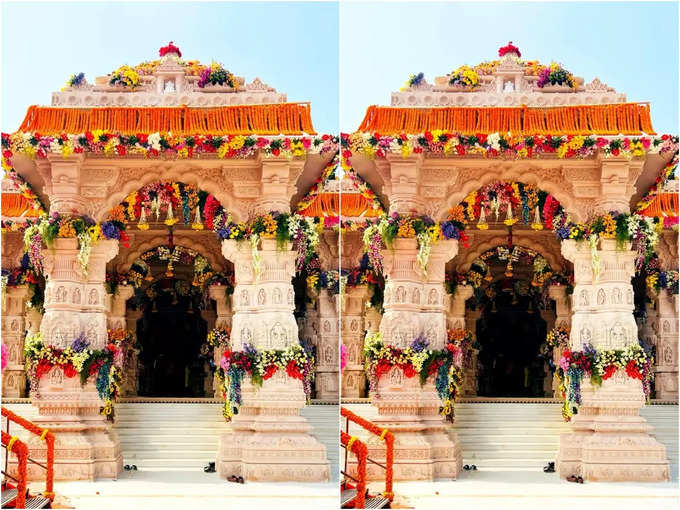 ప్రాణప్రతిష్ఠ వేళ సర్వాంగ సుందరంగా ముస్తాబైన అయోధ్య రామ మందిరం