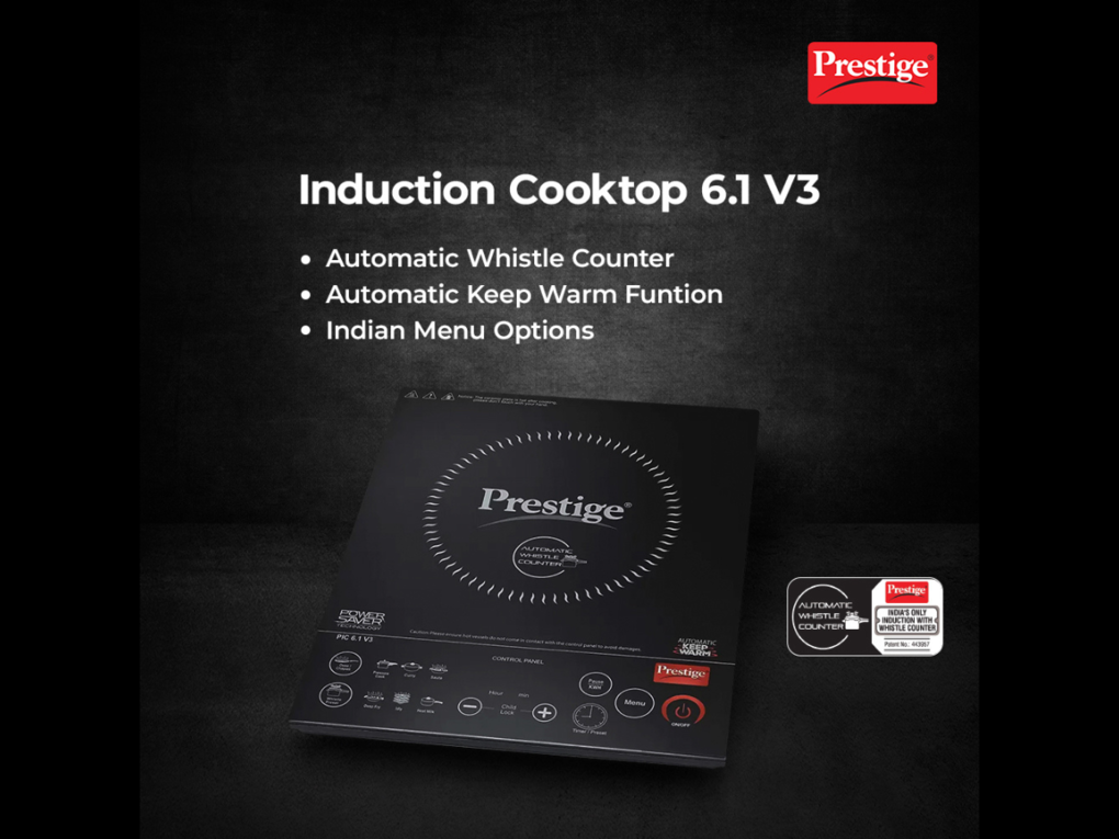 PIC 6.1 V3 Induction Cooktop: Patented Automatic Whistle Counter