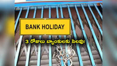 Bank Holidays: వరుసగా 3 రోజులు బ్యాంకులు బంద్.. పనులుంటే ముందే చూస్కోండి!