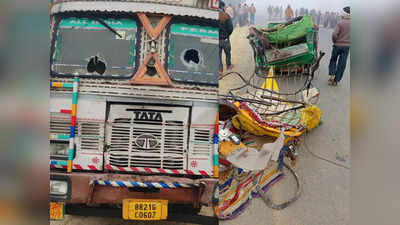 यूपी के शाहजहांपुर में भीषण सड़क हादसा, ट्रक और टैंपों की आमने सामने की टक्‍कर में 12 श्रद्धालुओं की मौत