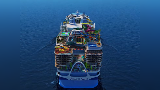 உலகின் மிகப்பெரிய கப்பல் Icon of the Seas; 20 மாடிகள், 7000 பயணிகள், 40 ஓட்டல்... பார்க்க பார்க்க பல்ஸ் எகிறுதே!