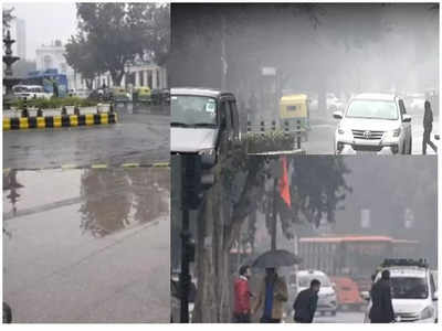 भीषण थंडीनं मारलं आणि तुफान पावसानं झोडपलं, दिल्लीकरांचे हाल