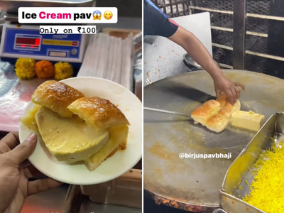 ​वडापावला टक्कर द्यायला आलाय ‘आईस्क्रिम पाव’, पण रेसिपी पाहून मुंबईकरांचं फिरलेय डोकं