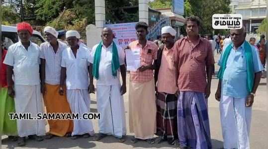 villagers protest against construction of wind power tower in karur