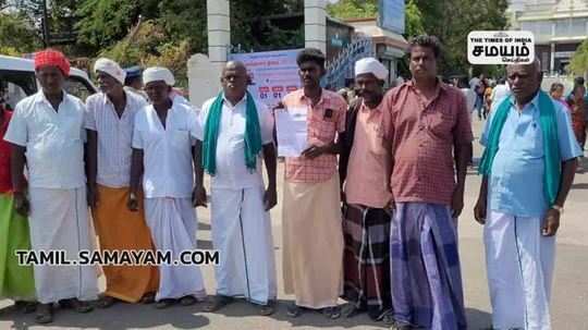 villagers protest against construction of wind power tower in karur