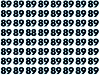 ८९ क्रमांक सर्वांनाच दिसतायेत, हुशार असाल तर असंख्य अंकांमध्ये लपलेला ८८ क्रमांक शोधून दाखवा