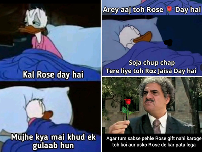 ​Rose Day Memes: ‘आज ‘रोझ’ नाही ‘रोजचाच’ दिवस आहे’, सिंगल लोकांनी कोणाला गुलाबं वाटायची?