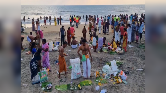 காசிக்கு  நிகராக புண்ணியம் தரும் நாகை காமேஸ்வரம் கடற்கரை; தை அம்மாவாசையை முன்னிட்டு ஆயிரக்கணக்கானோர் முன்னோர்களுக்கு திதி கொடுத்து வழிபாடு!