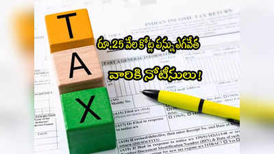 Income Tax: రూ.25 వేల కోట్ల ట్యాక్స్ ఎగవేత.. వారందరికి ఐటీ నోటీసులు.. సీబీడీటీ ప్లాన్! 