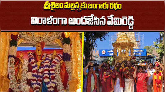 golden chariot to srisailam mallanna donated by ysrcp mp vemireddy prabhakar reddy