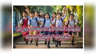 School Holiday: స్కూళ్లు, కాలేజీలకు 4 రోజులు సెలవులు ప్రకటించిన ప్రభుత్వం.. ఈ జిల్లాలో మాత్రమే..!