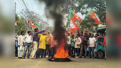हाई कोर्ट की परमीशन लेकर संदेशखाली जा रहे सुवेंदु अधिकारी को बंगाल पुलिस ने रोका, जमकर हंगामा, धरने पर बैठी BJP