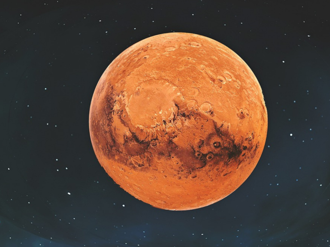 ​मंगल ग्रह का रंग होता है हल्के पीलेपन के साथ लाल​