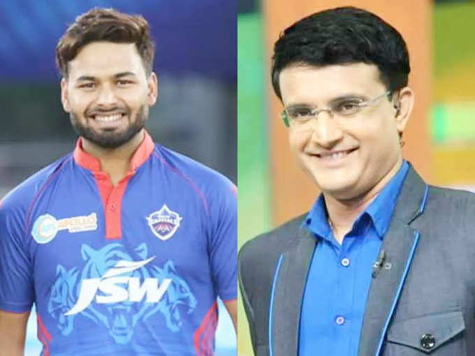 Rishabh Pant and Sourav Ganguly