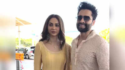 मंगलसूत्र और पिंक चूड़ा में दिखीं नई-नवेली दुल्हन रकुल प्रीत सिंह, शादी के बाद पहली बार एयरपोर्ट पर यूं आईं नजर