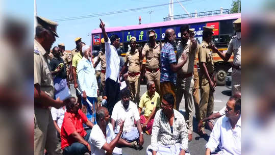 நெல்லை நேதாஜி போஸ் மார்க்கெட் வியாபாரிகள் திடீர் சாலை மறியல்! காரணம் என்ன?