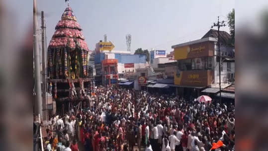 தென்காசி காசி விஸ்வநாதர் கோவில் மாசி மக தேரோட்டம் ! திரளான பக்தர்கள் தேர் இழுத்து வழிபாடு!