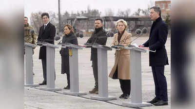 यूक्रेन में विदेशी नेताओं का मेला, कई देशों के प्रधानमंत्री एक साथ कीव पहुंचे, जेलेंस्की से की मुलाकात