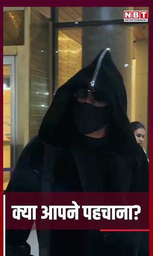 do you recognize actor ranveer singh seen in dark glasses mask and full pack clothes