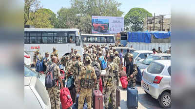 கோவைக்கு வந்த துணை ராணுவப்படையினர்! வரவேற்ற போலீசார்!