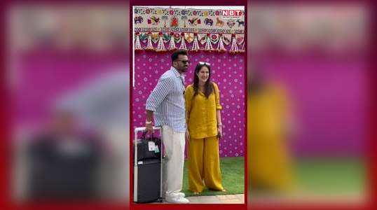 sagarika ghatge seen with a lot of clothes with husband zaheer video surfaced from jamnagar