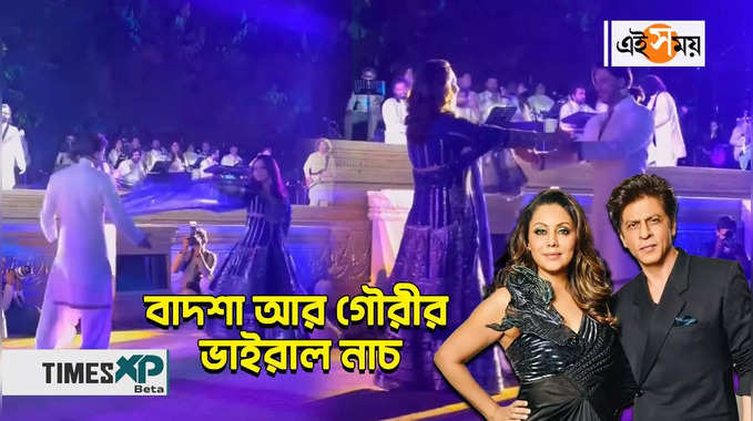 SRK Gauri Viral Dance: শাহরুখ খান আর গৌরীর ভাইরাল নাচ অনন্ত-রাধিকার প্রিওয়েডিংয়ে