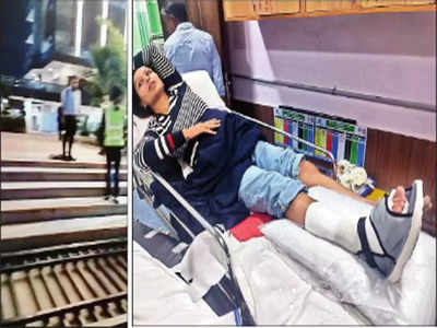 ग्रेनो के मॉल में ग्रिल गिरने के बाद नोएडा के दो मॉल में हादसा, महिला का पैर टूटा